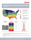 Rinnai hot water heater infographic: United States ground water temperature map for residential use, optimizing energy efficiency and comfort