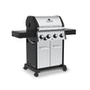 Broil King Crown® S 440 grill: Powerful and stylish, standing tall against a clean white backdrop, angled left
