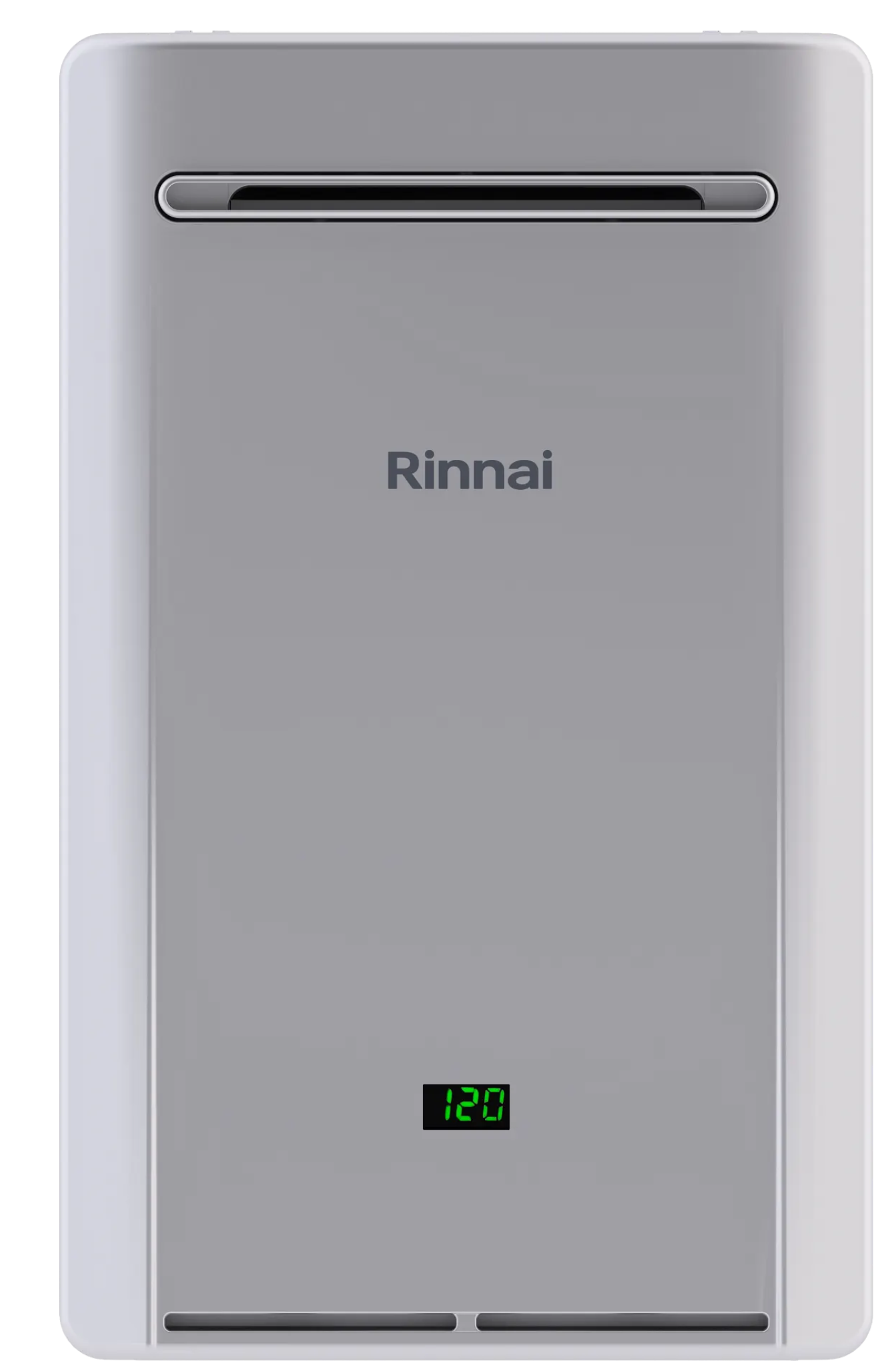 Rinnai water heater on a white background