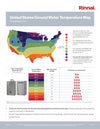 Infographic of US groundwater temperature map - revealing variations across the country's regions and highlighting geothermal potential