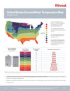 Infographic of US groundwater temperature map - revealing variations across the country's regions and highlighting geothermal potential