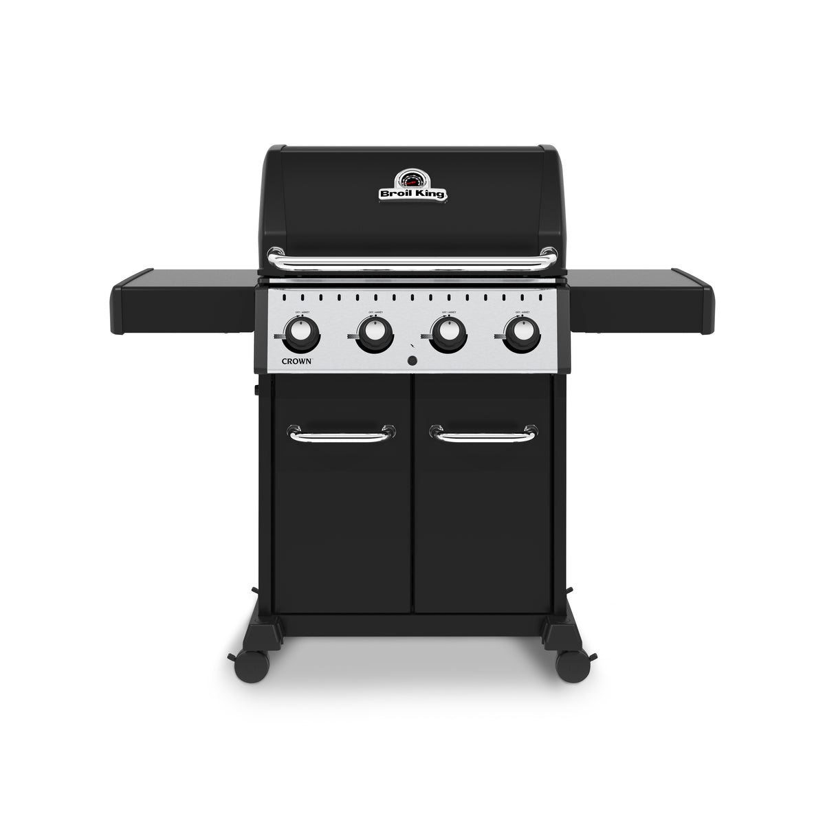 BroilKing Crown 420 grill: A sleek standalone grill with a white background, perfect for outdoor cooking and grilling enthusiasts