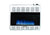 HearthRite BlueFlame Space Heater: Vibrant blue flames burning against a white backdrop