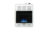 HearthRite BlueFlame Space Heater: Captivating blue flames from a powerful 6,000 BTU unit against a white backdrop