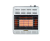 HearthRite Infrared Space Heater: 18,000 BTU unit with optional thermostat or manual ignition, designed for room object heating