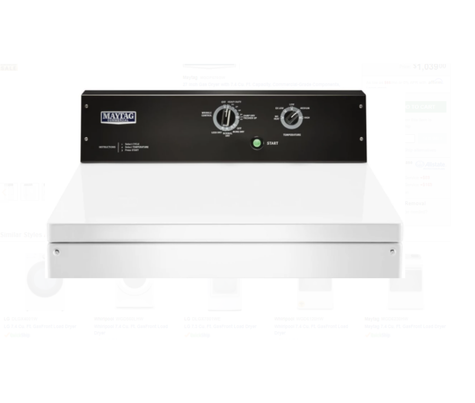 Maytag 7.4 CU. FT. Gas Dryer