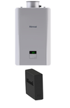 Rinnai Tankless Water Heater RE199 with Wi-Fi module accessory - sleek and high-tech solution for efficient hot water, captured on a white background