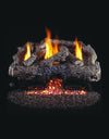 Real-Fyre Charred Oak: 6-7 piece log set with meticulously handcrafted details, showcasing stunning charred oak bark for an authentic and rustic appeal