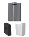 Rinnai RU160 tankless water heater with pipe cover and Wi-Fi module - sleek and high-performance solution for endless hot water